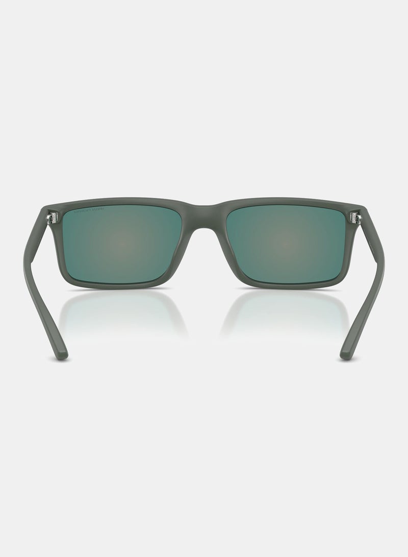 Armani Exchange Full Rimmed Rectangular Sunglasses 0AX4157SU - Image 3